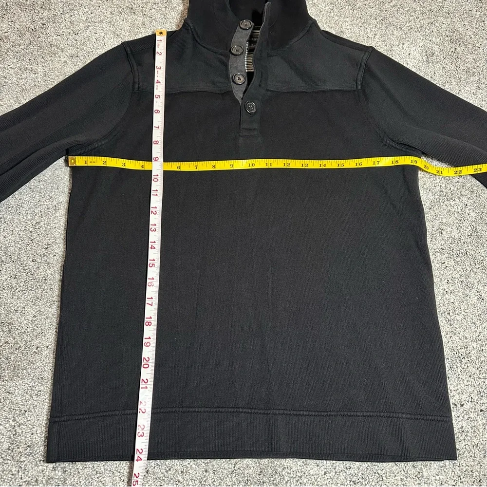 Banana Republic Quarter Button Pullover Hooded Sweater/Sweatshirt - Mens Small
